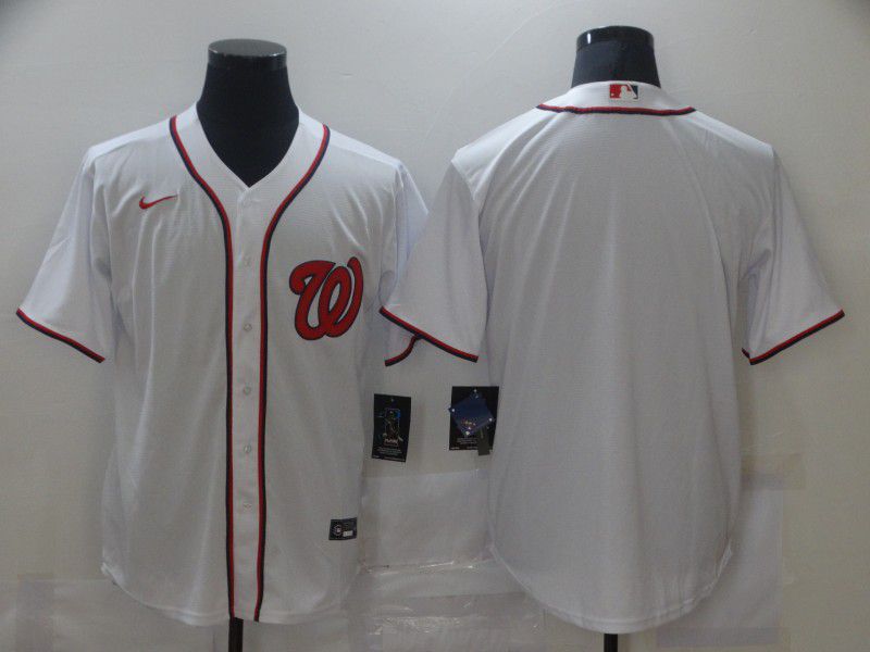 Men Washington Nationals Blank White Game Nike MLB Jerseys->washington nationals->MLB Jersey